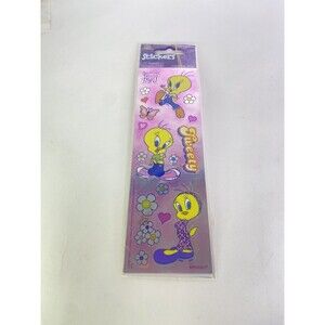 Vintage Amscan Tweety Bird Looney Tunes 1 Acid Free Sticker Sheet Stickers NEW